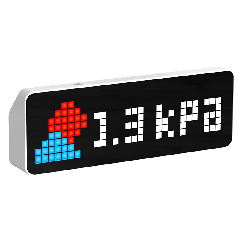 Ulanzi TC001 Smart Pixel Clock Wettervorhersagefunktion Wissenschaftliches Zeitmanagement Vollfarb-Pixel-Display-Uhr