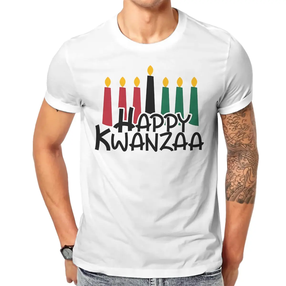 Happy Kwanzaa   Community Pride O Neck TShirt African Culture Pure Cotton Classic T Shirt Men Clothes Fashion Big Sale