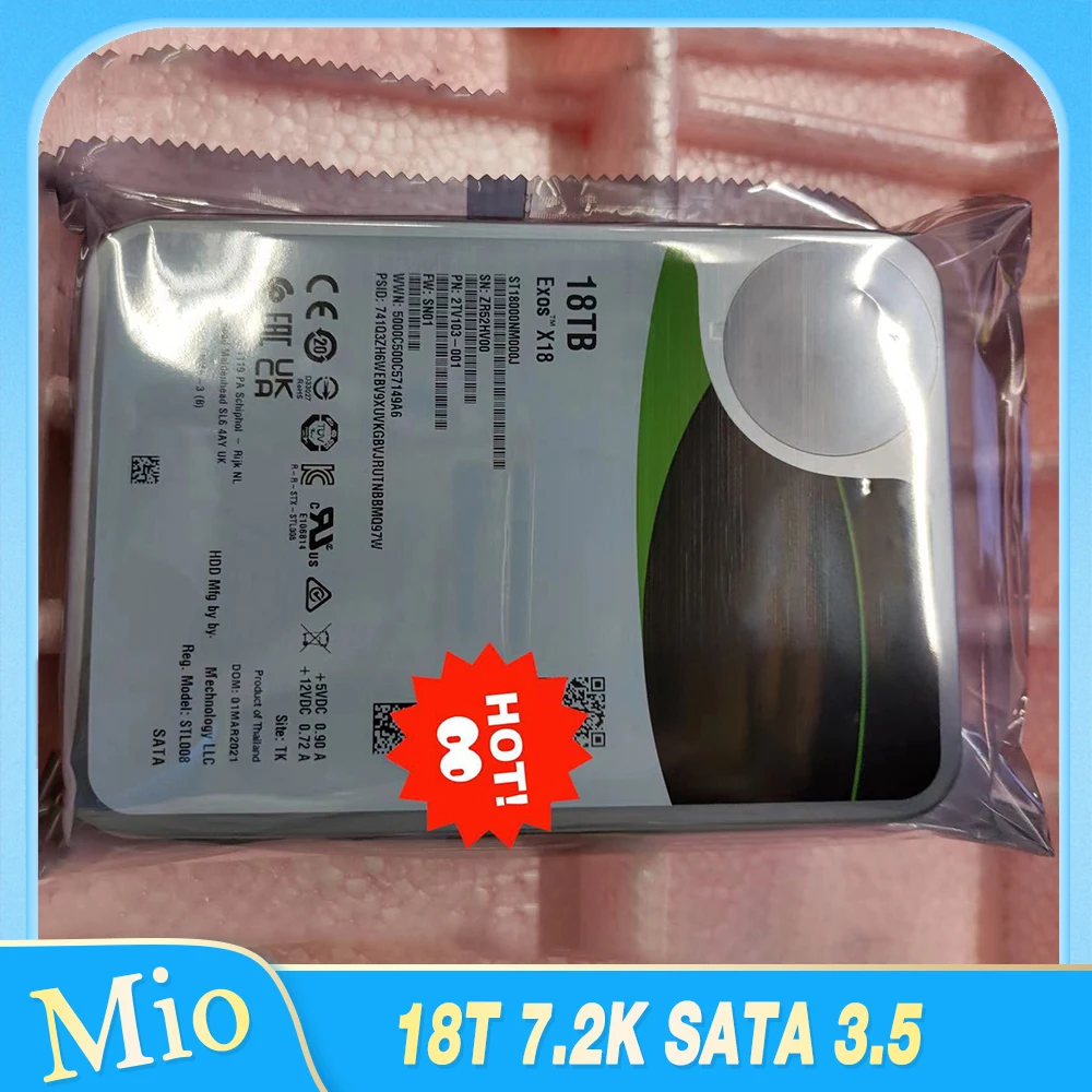 Enterprise Mechanical Hard Disk 18T 7.2K SATA 3.5