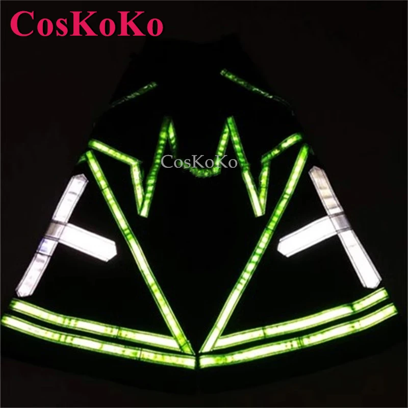 CosKoKo Ghost Dance Pants Cosplay Costume Double Thick Cross Bell-bottoms AUS Style Grim Reaper Phat Pants Reflective Trousers