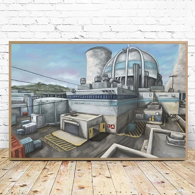 CS-GO Cache Landscape Poster CS2 Gaming Canvas Painting Print Wall Art Picture for Office Game Room Home Decoration Boy Gift