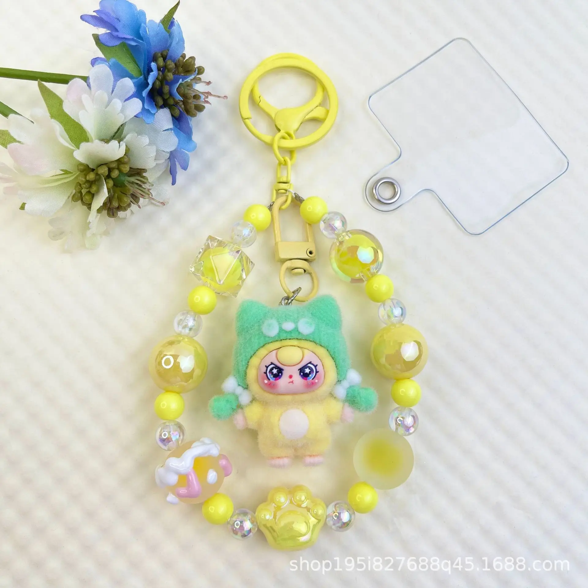 1PCSCreative الكرتون قبعة فتاة سلسلة هواتف محمولة مطرز حقيبة سلسلة المفاتيح ألعاب من نسيج مخملي ملحق سلسلة المفاتيح