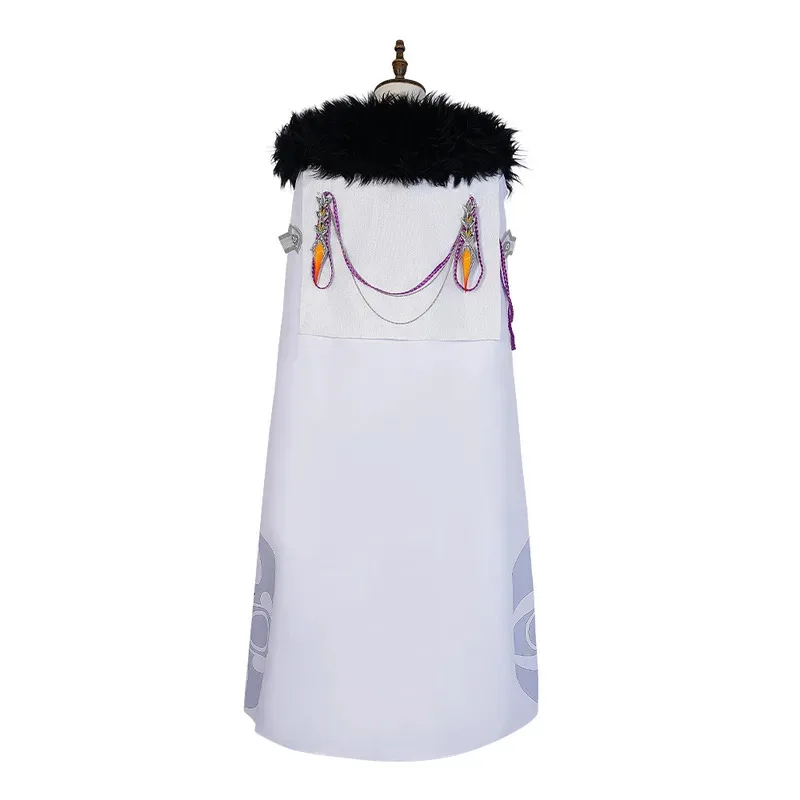 لعبة Genshin تأثير Regrator Pantalone تأثيري حلي عباءة شعر مستعار نظارات قفازات أحد عشر Fatui Harbingers الفراء طوق قلادة حبل