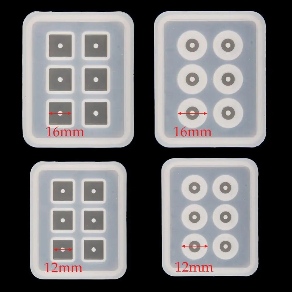 

CYL-4 шт. круглая квадратная силиконовая форма для бисера с отверстиями для подвешивания ювелирных изделий, кулон, браслет, форма для изготовления браслетов, сделай сам, ручная работа