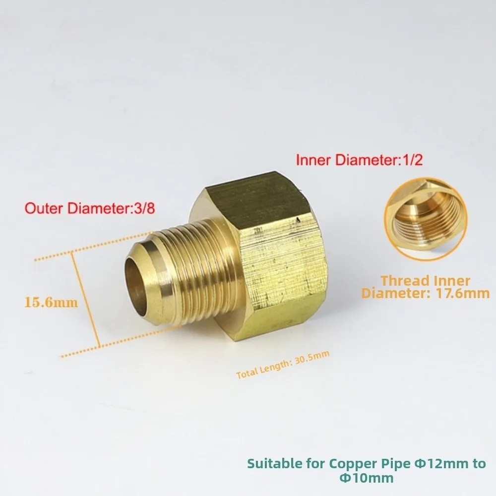 Adapeter 45-Degree SAE Brass Pipe Connector Female To Male 1/4 3/8 1/2 3/4 Inch Reducer Fitting Refrigerant Joint