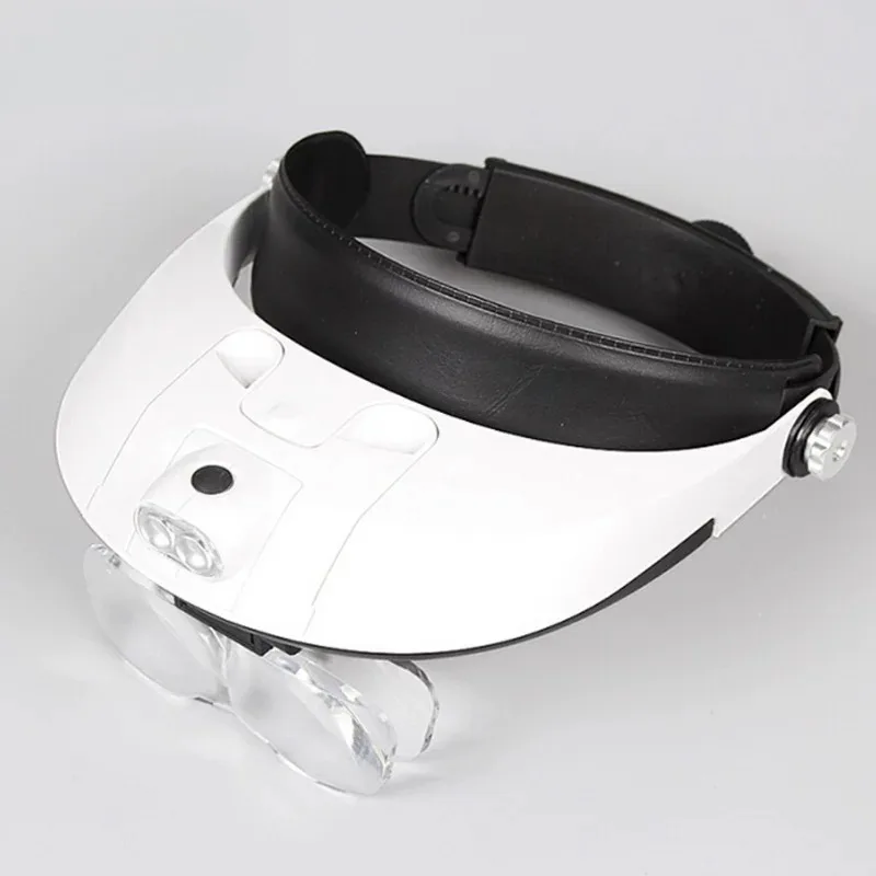 Head-Mounted Led Light Magnifying Glass Can Replace The Maintenance Reading Glasses 5 Kinds of Multiple Replaceable Lenses
