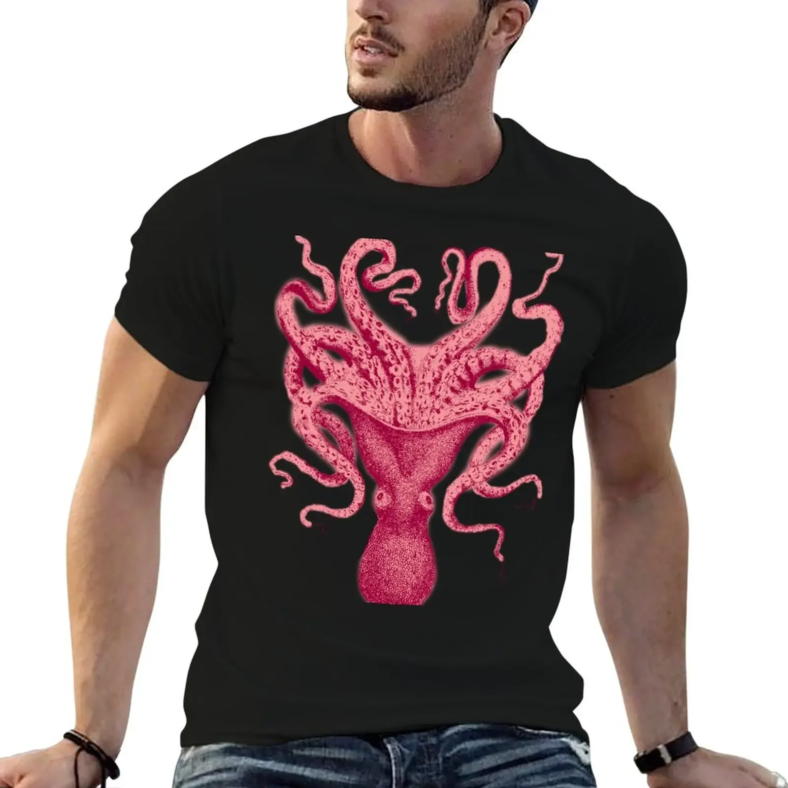 Octopus Kraken Squid T-Shirt summer tops sweat hippie clothes cheap stuff mens clothes