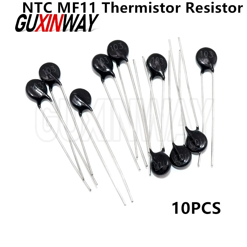 10PCS black round head Thermal Resistor NTC thermistor MF11 103 5mm 10K