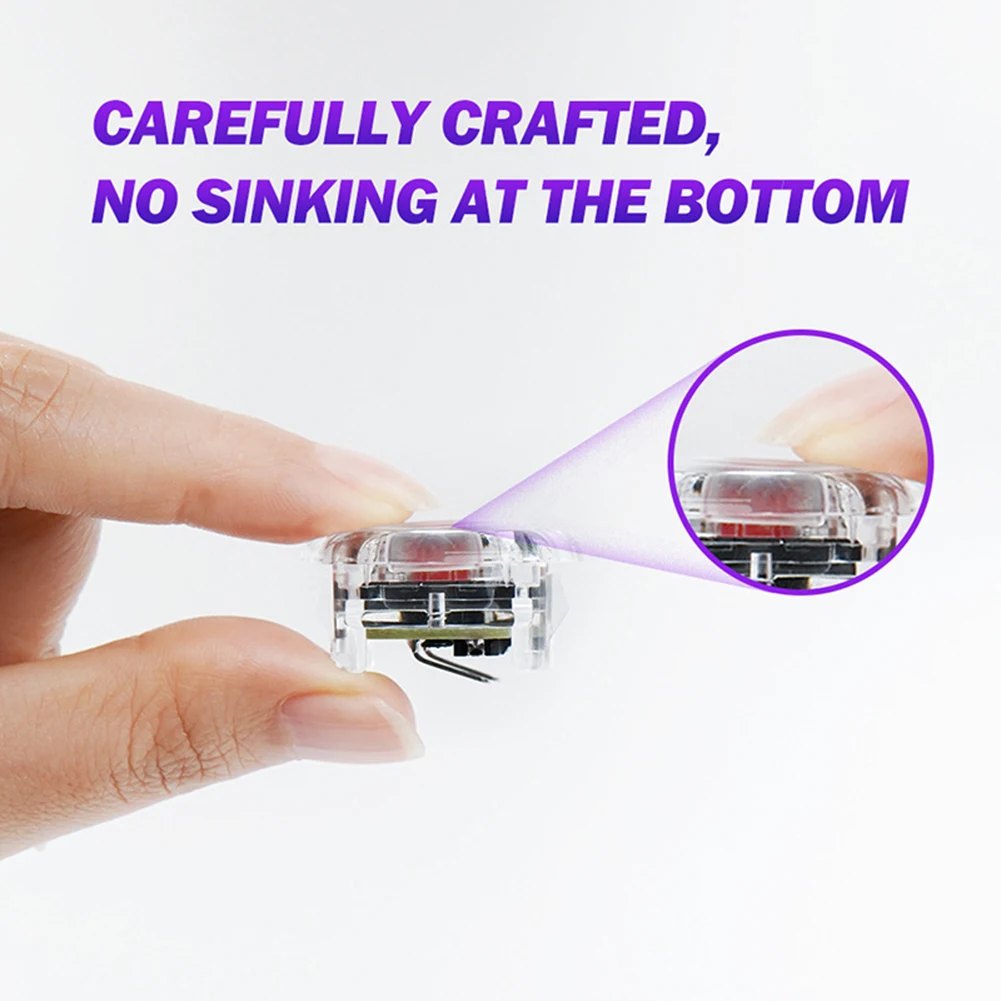 Crystal Buckle Buttons Cap For Hitbox Arcade Controller Mechanical Keycap Ultra-slim Low Profile Buckle Button for Hitbox Arcade