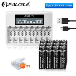 PALO 4-16PCS 1.5V AAA Li-Ion Rechargeable Battery 900mWh AAA Batteries AAA Cell for keyboard mouse Remote Control Car Toys
