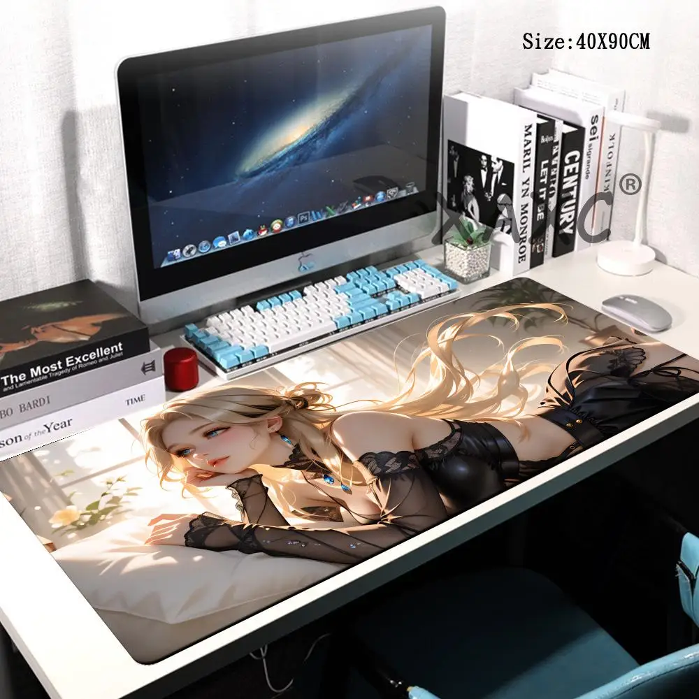 

HYBXAXC Anime Girl Gaming Mouse Pad Extended Desk Mat with Aesthetic Art, Perfect for Office Gift for Gamers and Anime Fans
