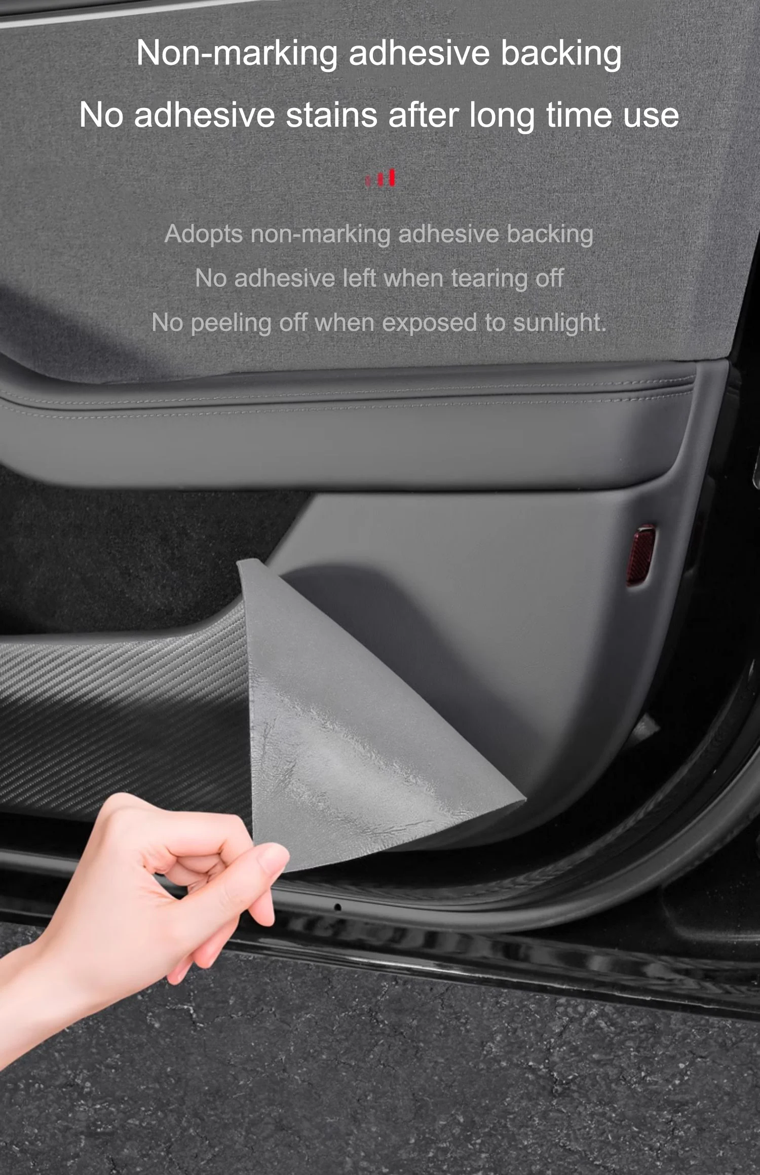 For TESLA Model 3 Highland 2024 Seat Side Door Anti Kick Mats Door Anti-kick Sticker Soil-proof Mat Scratch-resistant Cover Mats