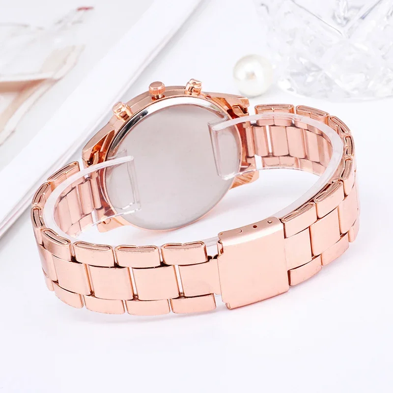 Damen uhren Mode Roségold Uhr Damen Armband Armbanduhren Edelstahl Silber armband weibliche Quarzuhr Uhr