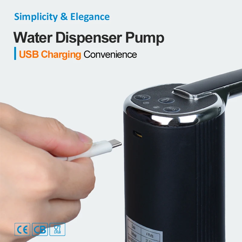 Water Dispenser Water Pump Electric Bottle Pump Mini Portable Water Pump Usb Foldable Household Automatic Water Dispenser