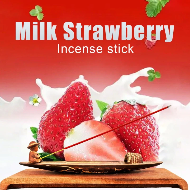 25 Centimeter Strawberry Bamboo Stick Incense Stick Fresh Fruity Aroma Bedroom Clean Air Giving Gifts on Festivals Incense Stick