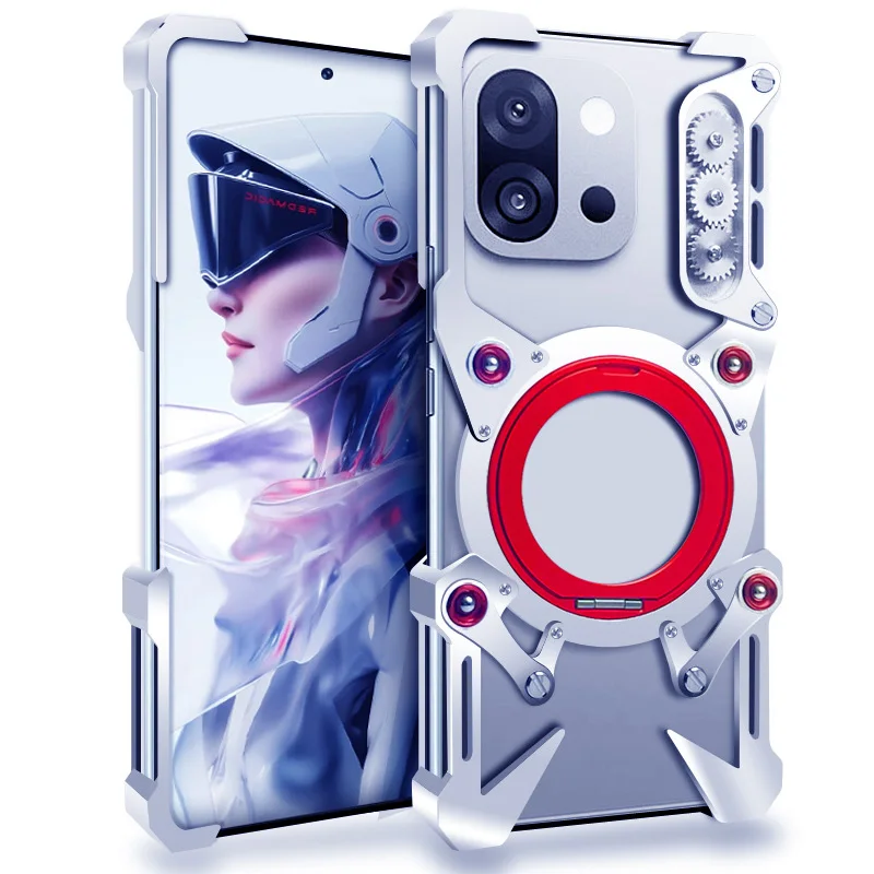 

Алюминиевый безрамный чехол для Oneplus 13T 13S 13R One Plus 13T 1 + 13T, вращающийся кронштейн, металлический противоударный чехол без оправы