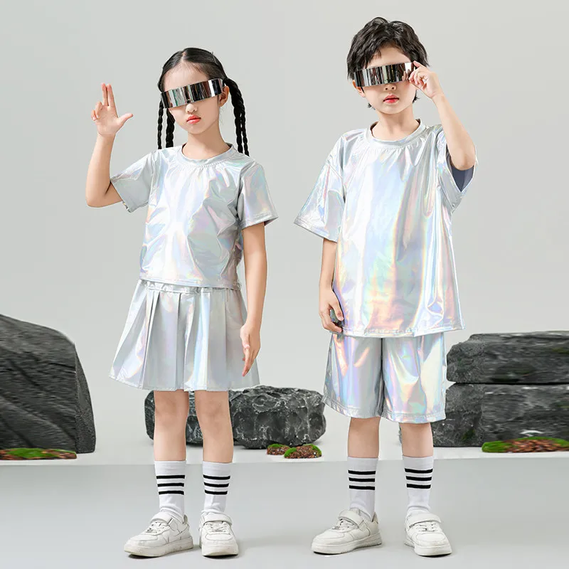 Children's FutureTechnology Clothing Elementary School Students Intelligent AI Robots, Street Dance Clothing,PerformanceClothing