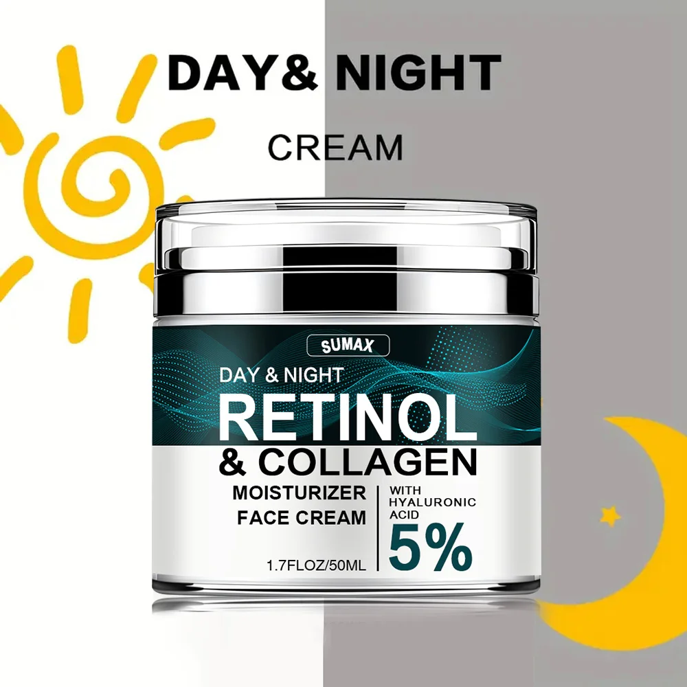 50ML Retinol Collagen Hyaluronic Acid Face Cream Moisturizing Firming Brightening Skincare Creams Facial Skin Care Products