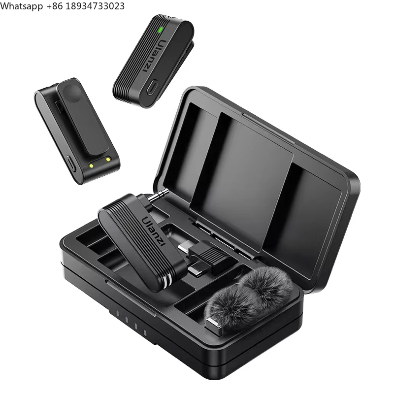

Ulanzi A100 Wireless Lavalier Microphone 20M Transmission for Street Interviews Vlogging Music Recording for Smartphones Cameras