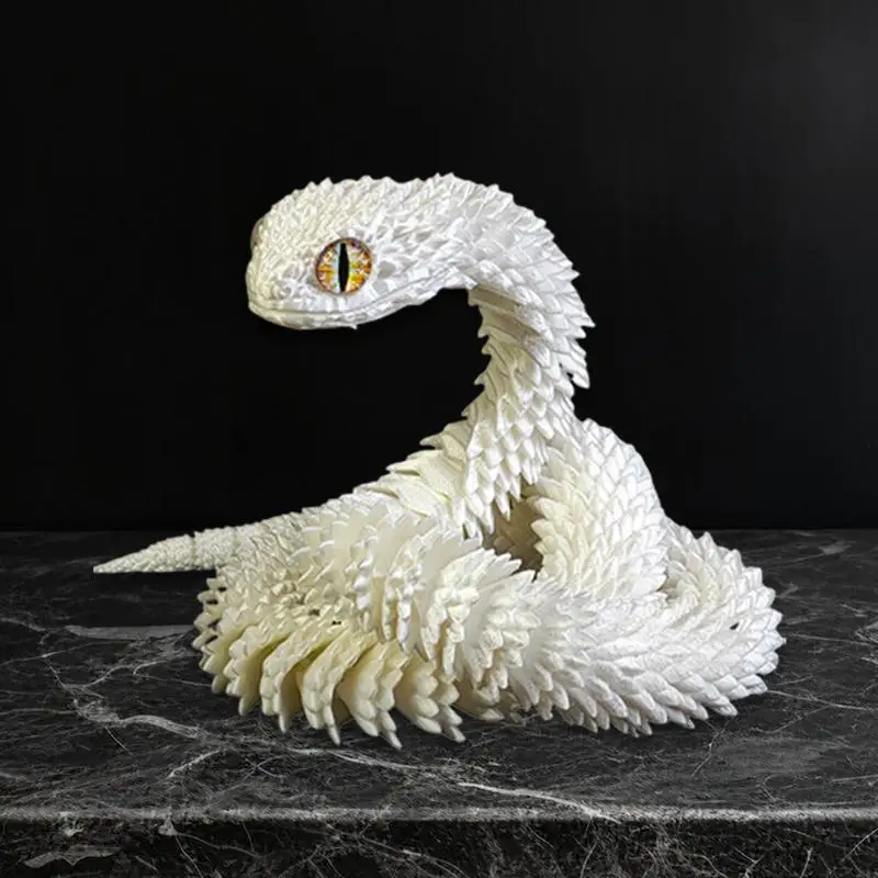 Figuras de serpiente con articulaciones giratorias impresas en 3D, modelo creativo de serpiente Animal en 3D, adorno de escritorio, regalos creativos para niños y adultos