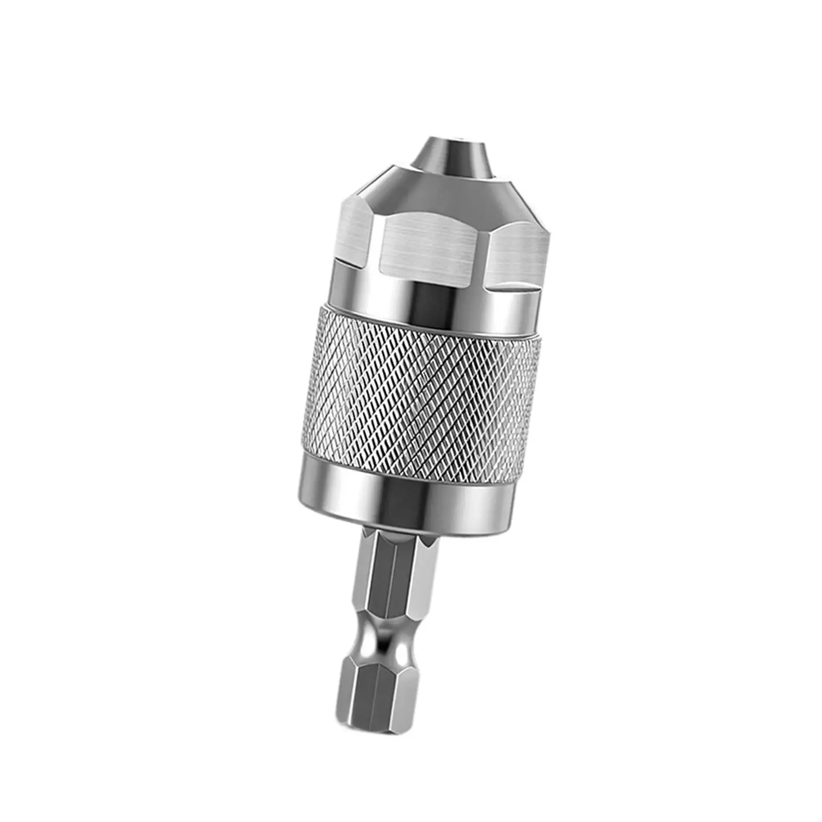 Hex Shank Three Jaw Keyless Chuck Portable Aluminum Alloy Drill Adapter for Electric Wrench Twist Bits