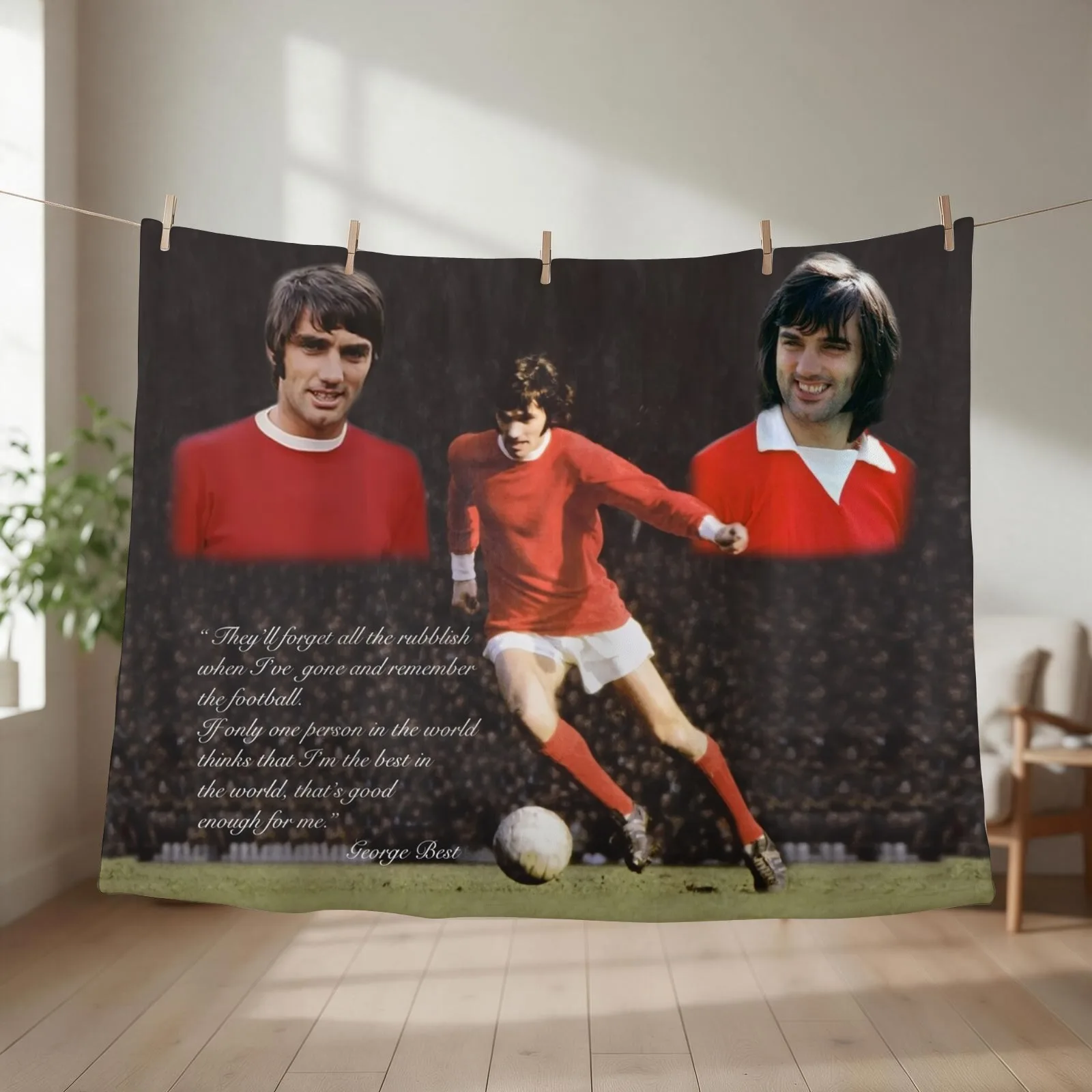 GEORGE BEST - GENIUS Throw Blanket