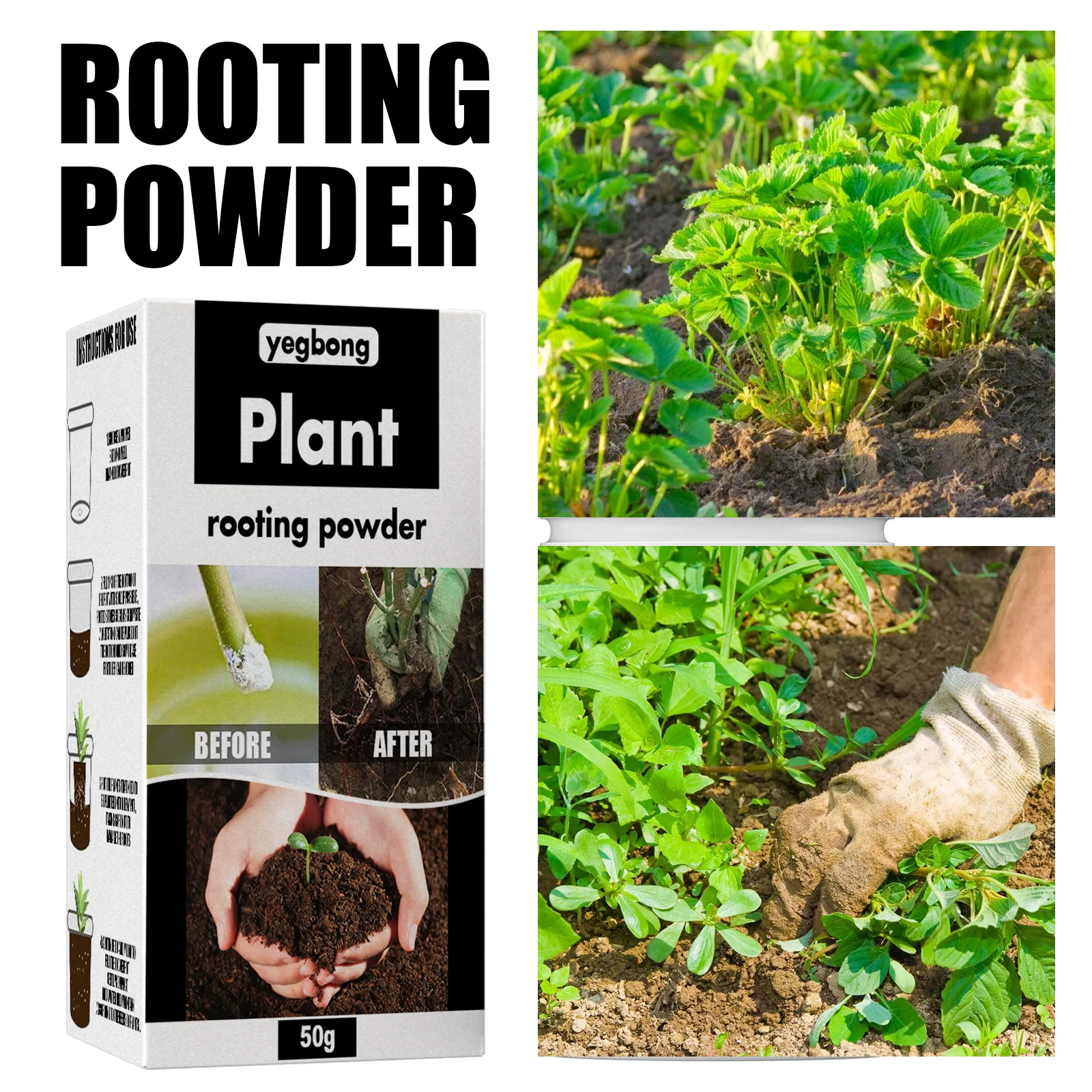 50g Powder Rooting Hormone para Estacas Enhancer Promover o Crescimento Root para Mudas Comeรงa Envasamento Fertilizante do Solo Dropshipping