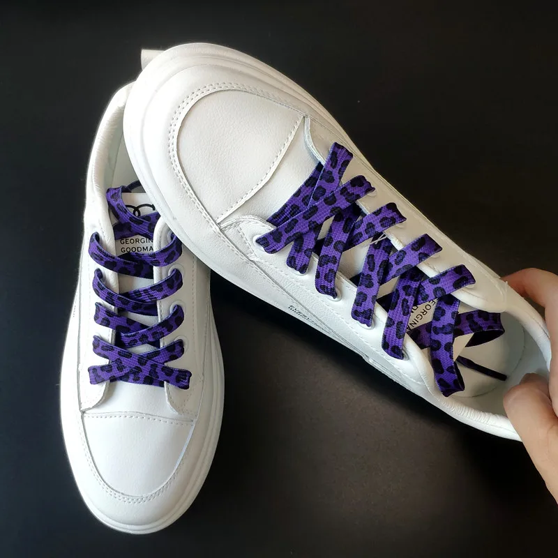 HIgh Quality Spot Printing Shoelaces Men Women Colorful Red Purple Trend Personality Sport Casual HIgh-top Shoes Laces Dropship