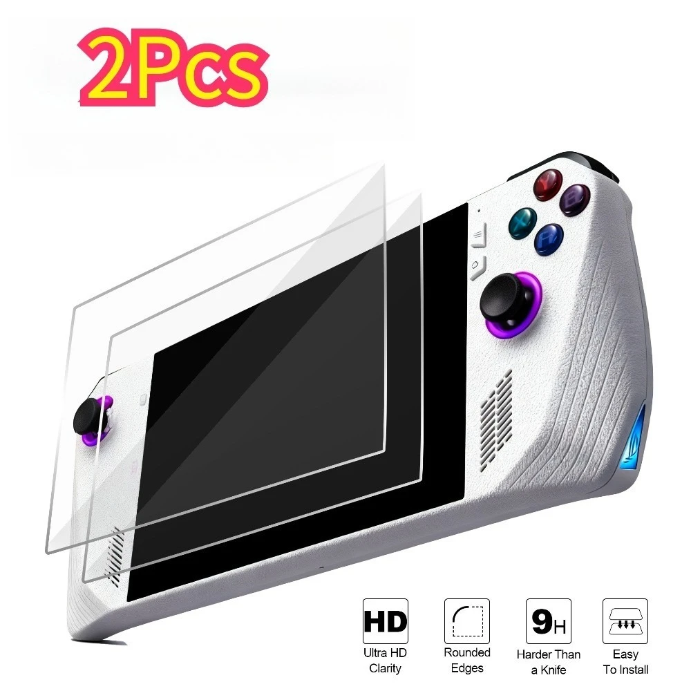 2PCS Tempered Glass for ROG Xbox Ally AllyX 2024 Handheld Anti-Scratch Protective Film Glass Film Accessories Gaming Accessories