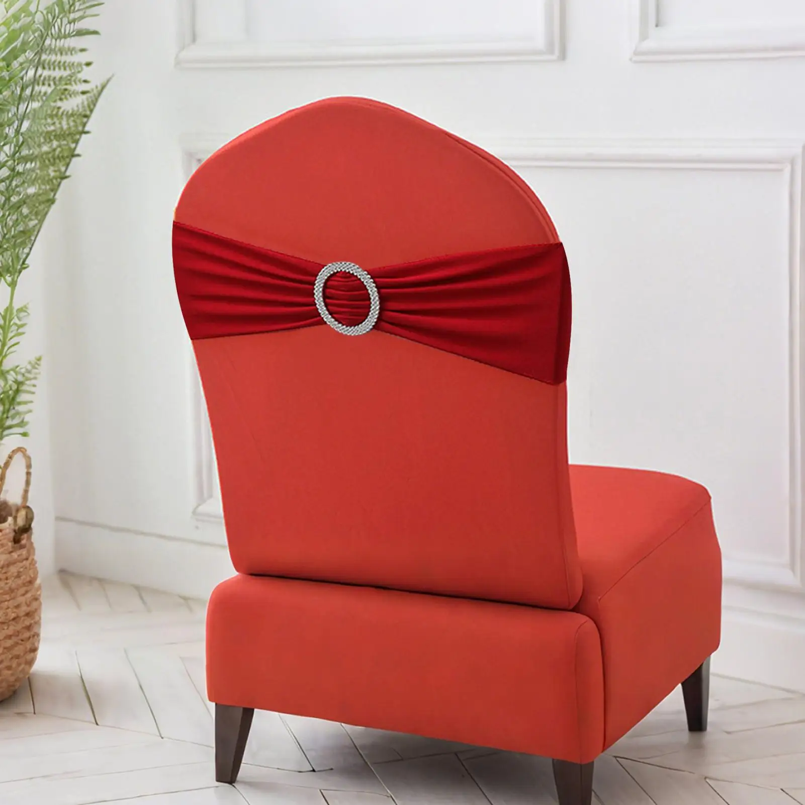 Chair Sash Chair Cover Bands Elastic Ties Bows Versatile Ribbon Ties Back Sash for Wedding Party Banquet Receptions Special