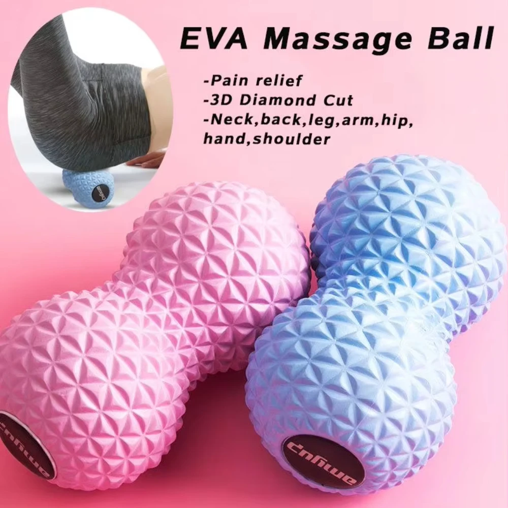 Eva Peanut Massage Ball Double Lacrosse Massage Ball Mobility Ball For Physical Therapy Deep Tissue Massage Tool Back Hand Foot