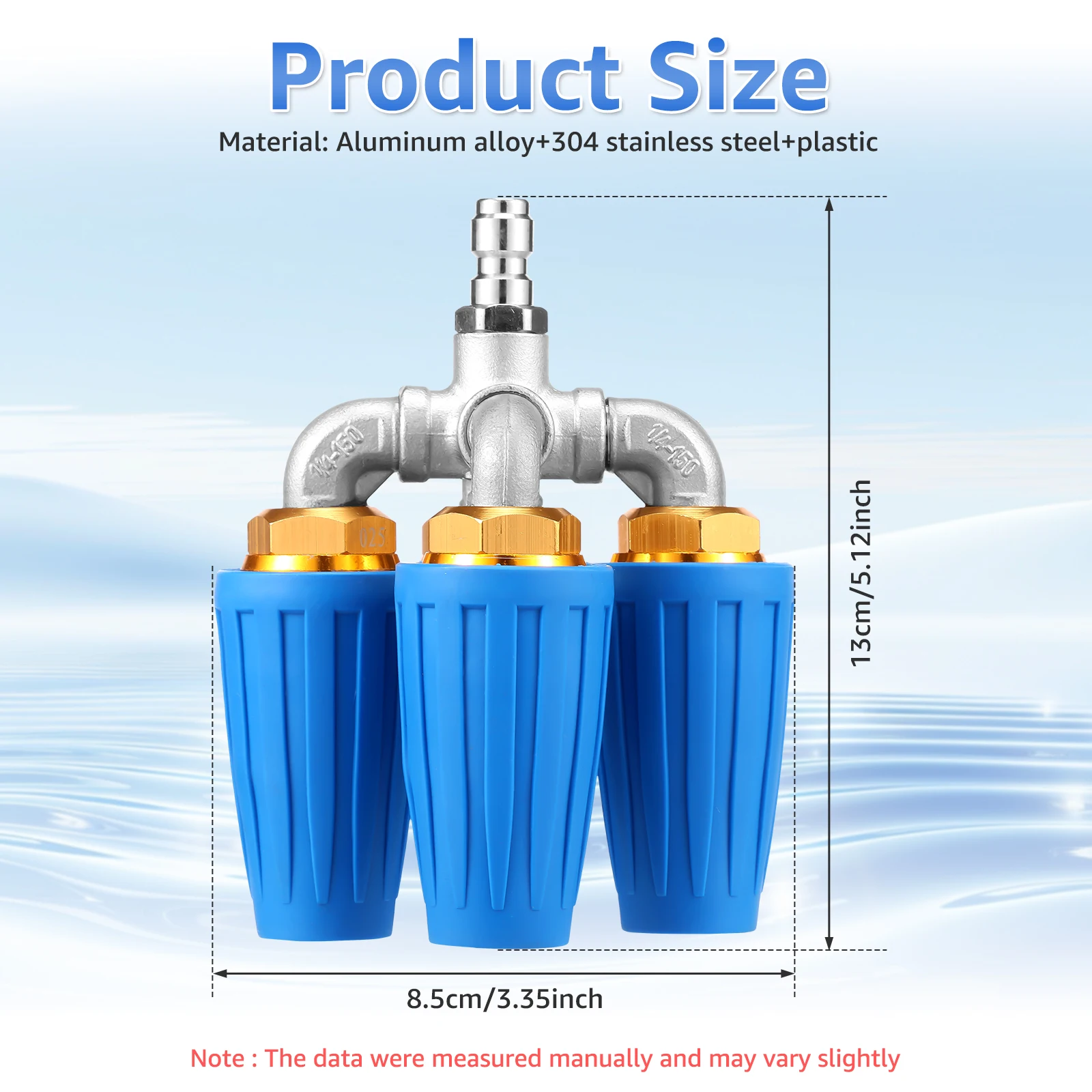 4000 PSI Rotating Turbo Nozzle Sprayer For High Pressure Wash Gun With 1/4