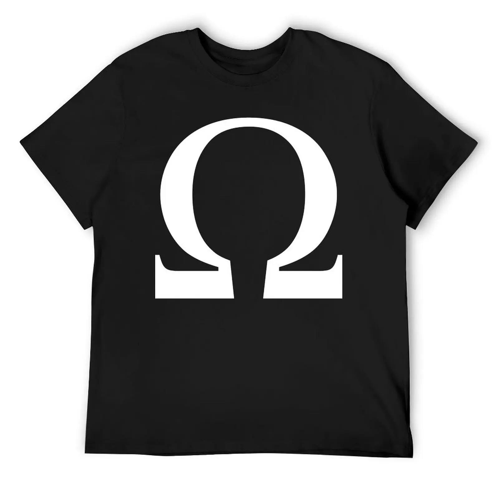 Omega Symbol [White Ink] T-Shirt shirts graphic Blouse baggy shirts men clothings