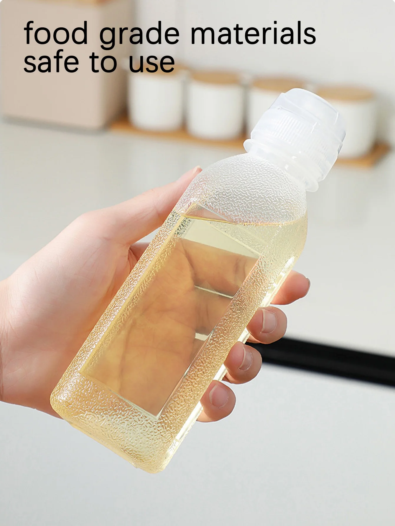 1pcs 1000ml Household Transparent Oil Bottle, Kitchen Outdoor Barbecue Oil Control Olive Oil Extrusion Bottle, Seasoning Oil Pot
