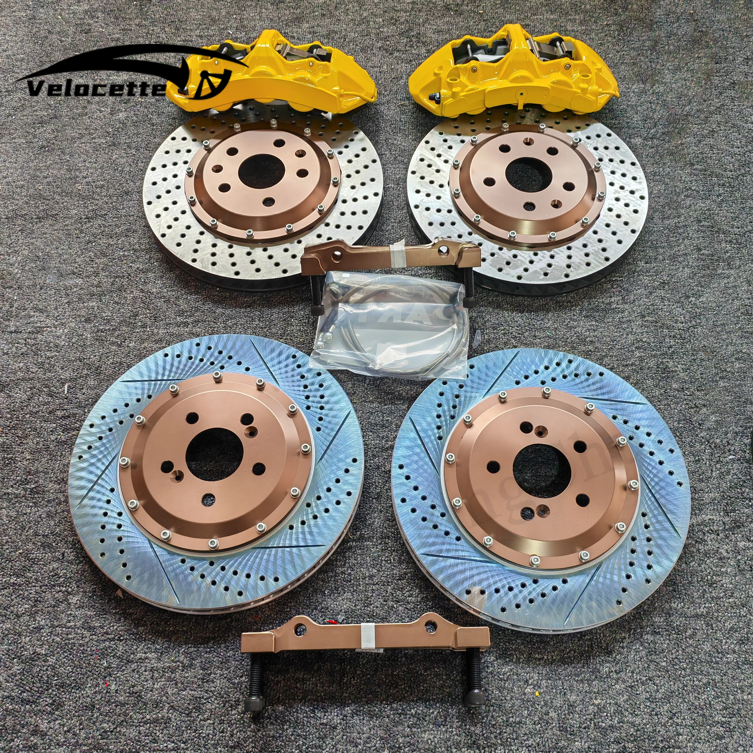 Modified And Upgraded Big Brake 6-piston Caliper Set With Two Piece Rotor 380mm For Bmw X6 E71 M4 F82 F11 F01