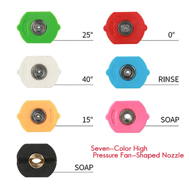 مقرنة محورية من النحاس مع محول تنظيف مزراب مرفق توصيل سريع 1/4 بوصة لغسالة الضغط العالي مع فوهات