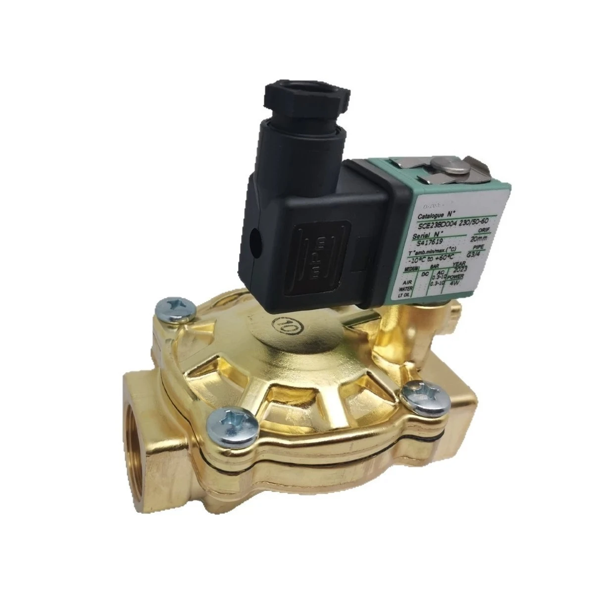 2-Position 2-way 3/4 inch brass 238 series solenoid valve