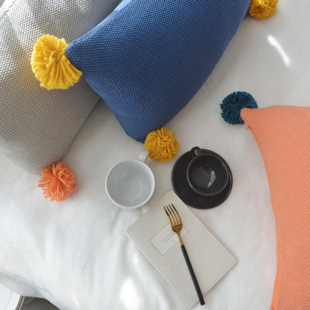 

Collision Color Sofa Bolster Backing Block Ball Design Blue Throw Pillow for Home Car Couch Bed Sofa Pillow Backing Block