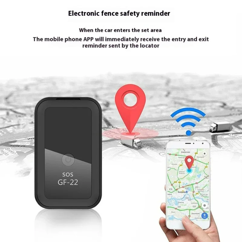 GF-22 Compact GPS Tracker for Vehicles with Voice Control Anti-Loss AGPS Real-Time Location and WiFi Security