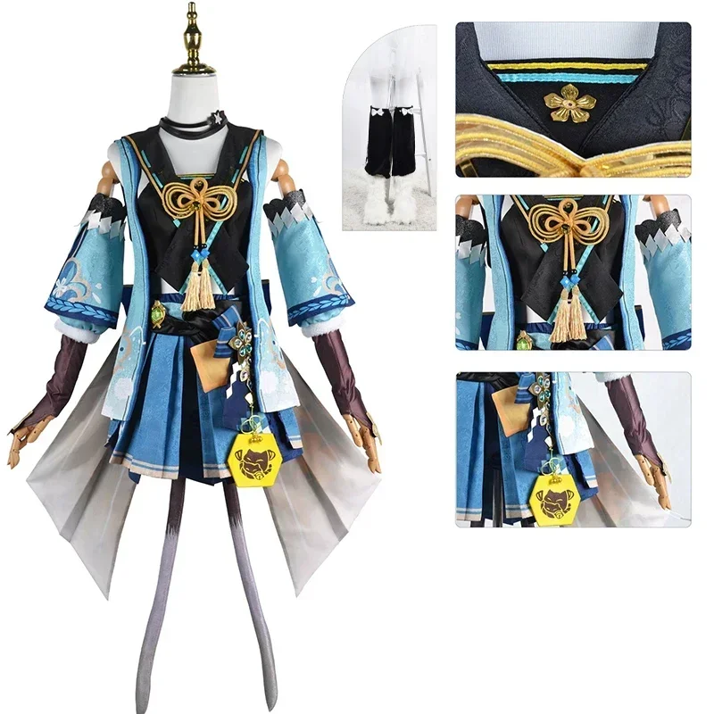 SN66 Gioco Kirara Cosplay Genshin Impact Costume Cosplay Gatto Donne Uniforme Da Combattimento Kirara Parrucca Code Halloween Donne Cosplay Cospla