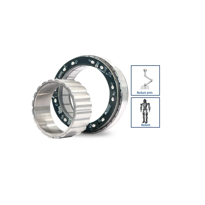 Frameless Torque Motor FL-70-10 Equipped With Hall Sensor Incremental Encoder Inner Rotor Vacuum Potting Process Robot Arm Motor