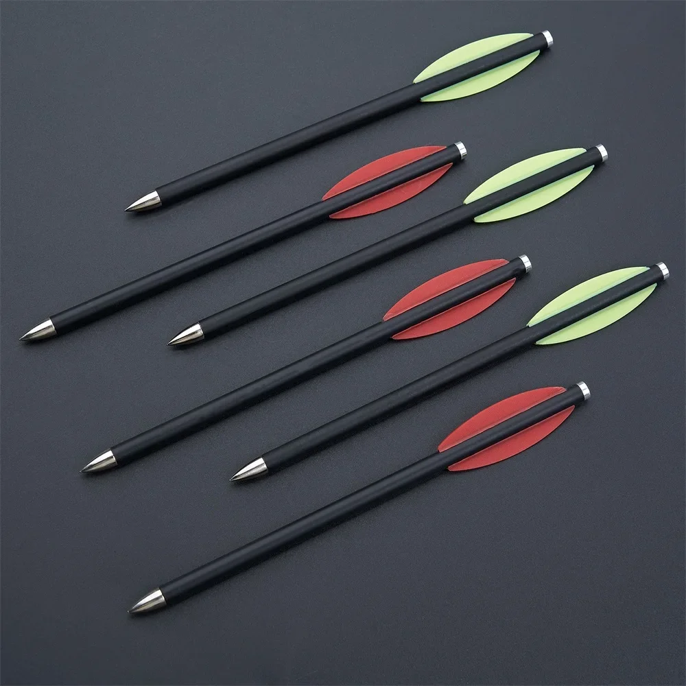 Toparchery 6/12/24pcs Carbon Arrow Bolts 6.3inch Arrow for Hunting Archery Shooting