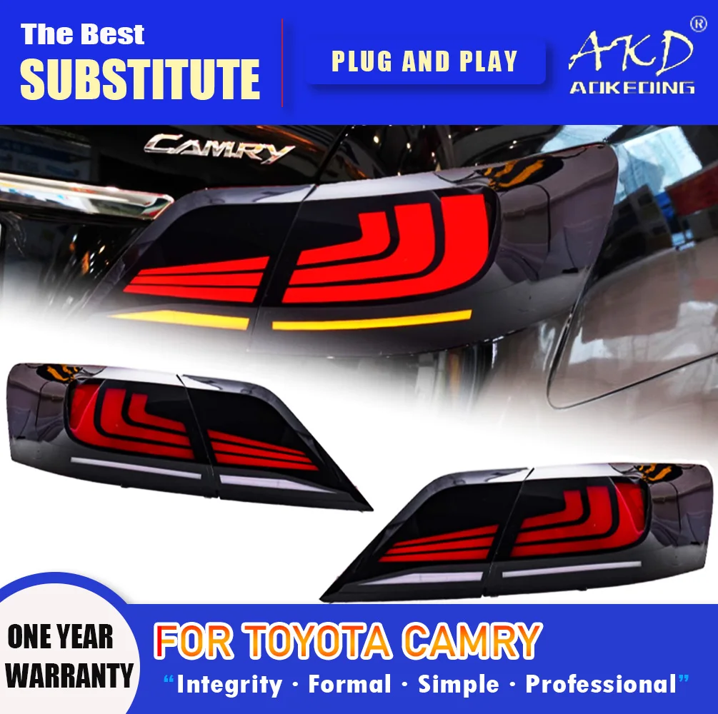 AKD Tail Lamp for Toyota Camry LED Tail Light 2006-2014 Camry MK6 Rear Fog Brake Turn Signal Automotive Accessories