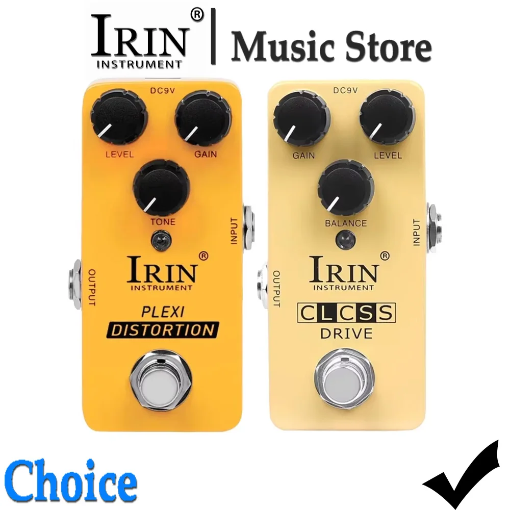IRIN RS-24/RS-26Guitar Pedal Overdrive Distortion Harmonic Boost Effect Pedal True Bypass Aluminum Alloy Straight Through Parts