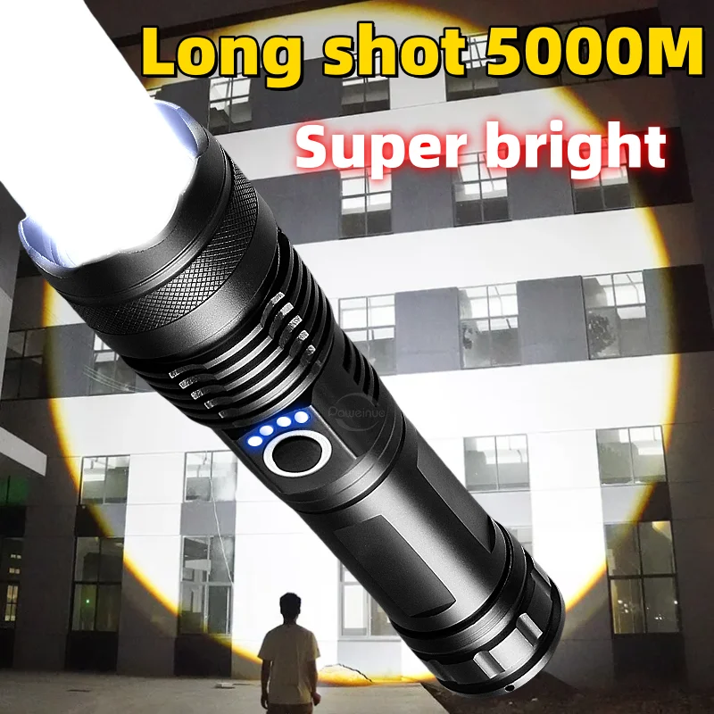 

Портативный супер яркий светодиодный фонарик 18650, перезаряжаемый многофункциональный противоударный фонарь для кемпинга, экспериментального патруля