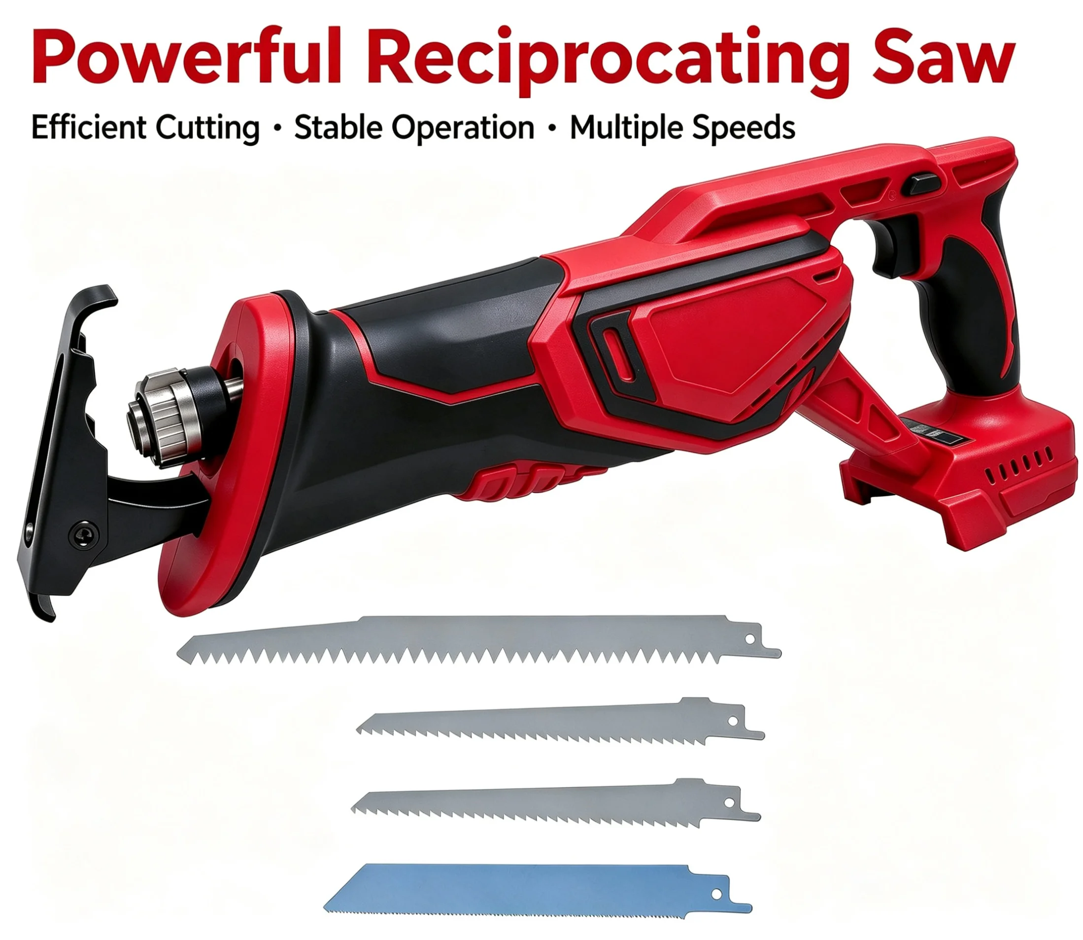 6 Inch Cordless Reciprocating Saw, Portable Electric Reciprocating Saw Compatible with Milwaukee 18V Battery, Power Tool for Wood Metal PVC Pipe Cutting, Battery Not Included