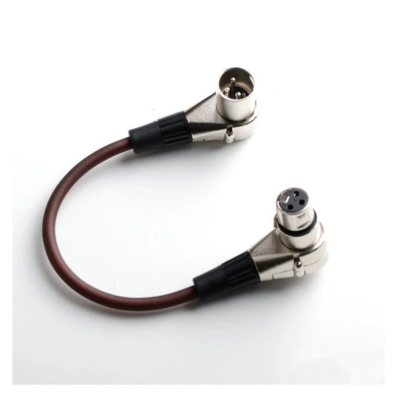 Right Angle Canon Line Corner Angle Male and Female Microphone Line 90 Degree Three-core Microphone Sound Balance Signal Cable