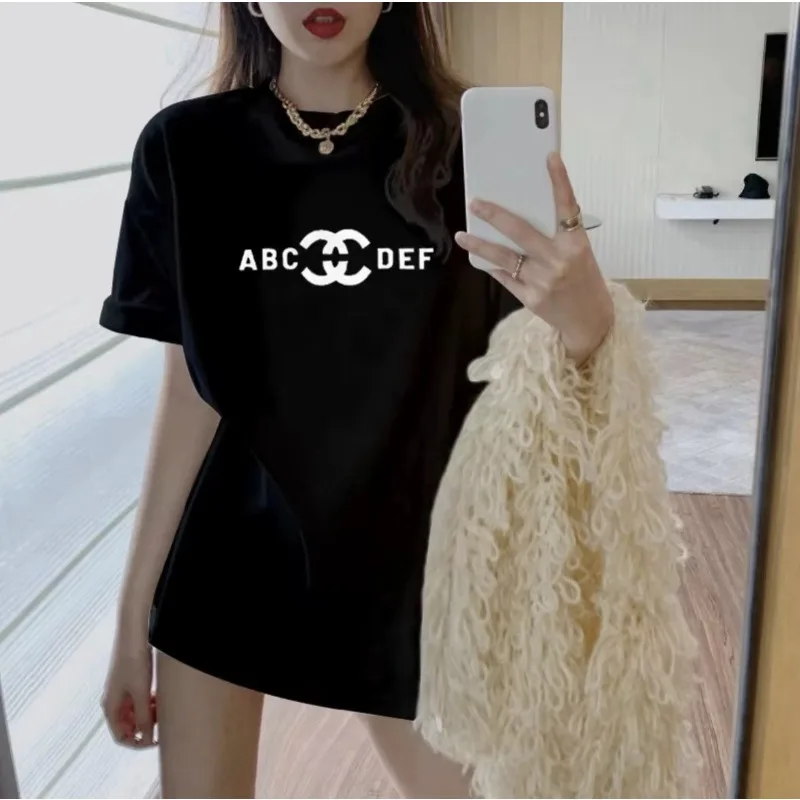 

Новая простая летняя мужская и женская футболка с надписью, весенне-осенний индивидуальный тренд для пар, свободный повседневный топ с короткими рукавами