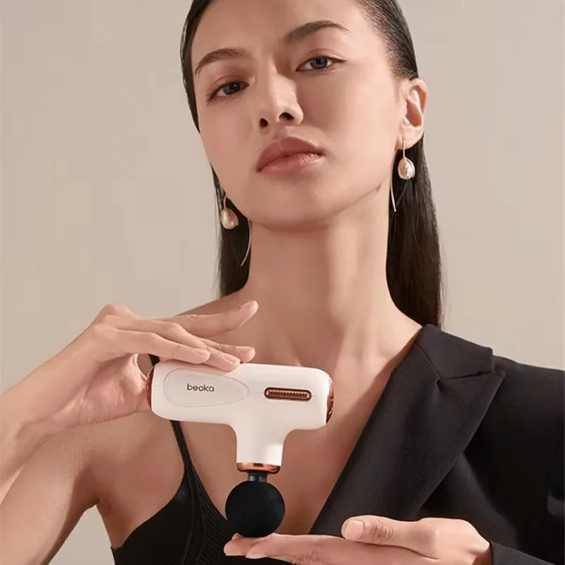 Mini Heated Massage Gun Quiet Electric Vibration Deep Tissue Muscle Massager view 6