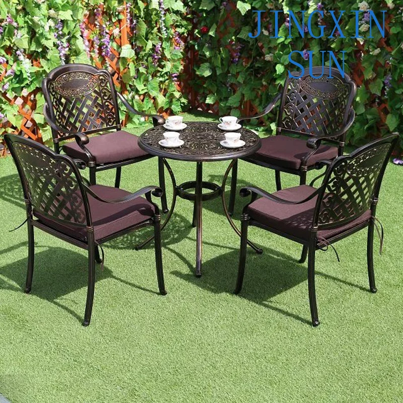 Party Courtyard Bistro Sets Furniture Balcony Cast Outdoor Aluminum Garden Patio Table And Chair Set Garden Sets